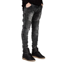 Load image into Gallery viewer, Men Jeans Runway Slim Racer Biker Jeans Fashion