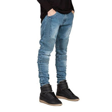 Load image into Gallery viewer, Men Jeans Runway Slim Racer Biker Jeans Fashion