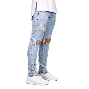 Men Jeans Stretch Destroyed Ripped