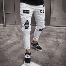 Load image into Gallery viewer, Men&#39;s Fashion Vintage Ripped Jeans Super Skinny Slim