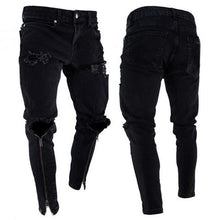 Load image into Gallery viewer, Men&#39;s Fashion Vintage Ripped Jeans Super Skinny Slim