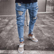 Load image into Gallery viewer, Men&#39;s Fashion Vintage Ripped Jeans Super Skinny Slim