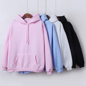 New Social Hoodies For Girls Solid Color