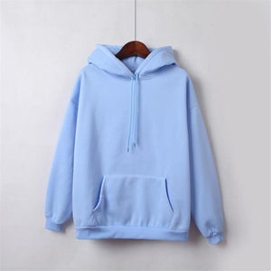 New Social Hoodies For Girls Solid Color