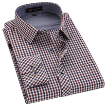 Load image into Gallery viewer, Men&#39;s Classic Plaid Checkered Dress Shirt Single