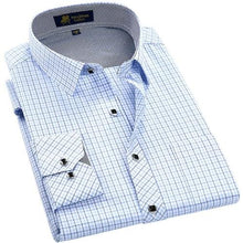 Load image into Gallery viewer, Men&#39;s Classic Plaid Checkered Dress Shirt Single