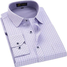 Load image into Gallery viewer, Men&#39;s Classic Plaid Checkered Dress Shirt Single