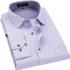 Men's Classic Plaid Checkered Dress Shirt Single