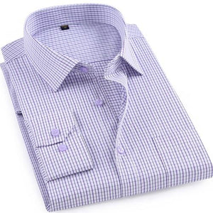 Men's Classic Plaid Checkered Dress Shirt Single