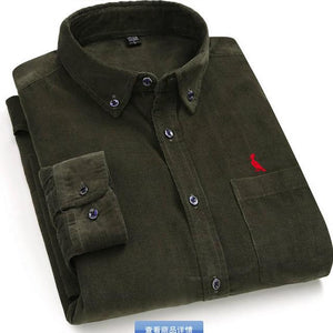 New Arrivaly High Quality Corduroy Mens Shirts Long Sleeve