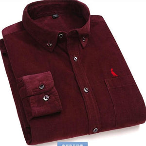 New Arrivaly High Quality Corduroy Mens Shirts Long Sleeve