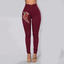 Load image into Gallery viewer, Solid Wash Skinny Jeans Woman High Waist