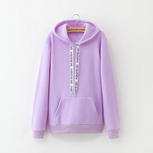 New Social Hoodies For Girls Solid Color