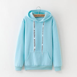 New Social Hoodies For Girls Solid Color