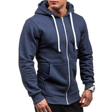 Load image into Gallery viewer, Spring Fall Male Cardigan Full Zip Hoodie Long Sleeve