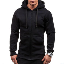 Load image into Gallery viewer, Spring Fall Male Cardigan Full Zip Hoodie Long Sleeve