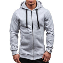 Load image into Gallery viewer, Spring Fall Male Cardigan Full Zip Hoodie Long Sleeve