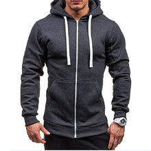 Load image into Gallery viewer, Spring Fall Male Cardigan Full Zip Hoodie Long Sleeve