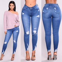 Load image into Gallery viewer, New Blue Jeans Pancil Pants Women High