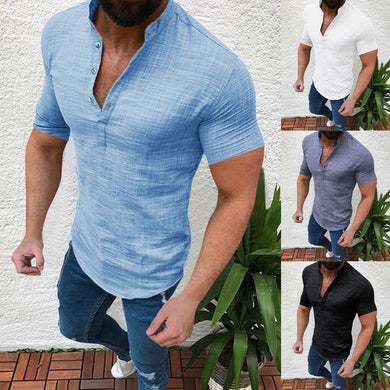 Slim Fit Tees Tops Male Breathable