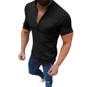 Slim Fit Tees Tops Male Breathable