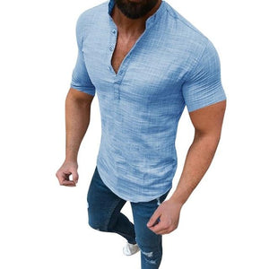 Slim Fit Tees Tops Male Breathable