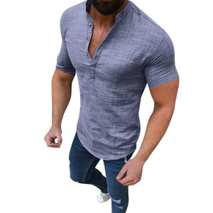 Slim Fit Tees Tops Male Breathable